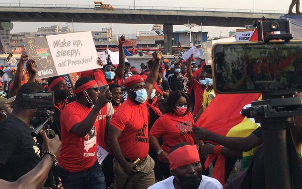 Arise Ghana Demo: 12 Officers injured, police vehicles damaged