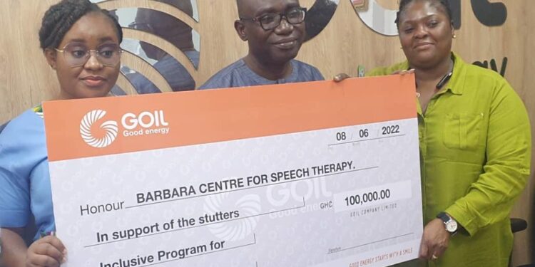 GOIL donates to stutterers’ clinic project