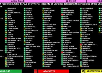 Ghana, 142 others vote to reject Russia’s attempted annexation of four Ukrainian regions