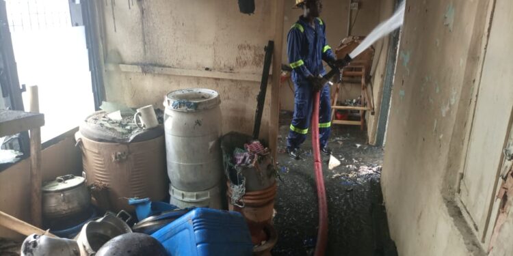 Fire erodes home at Adabraka; destroys properties, cash