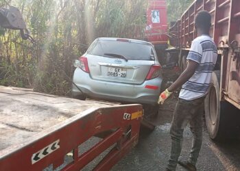 Pastor, 3 others receive treatment after car crash on Accra-Kumasi highway