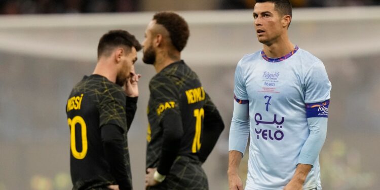 Ronaldo and Messi both score in Saudi exhibition