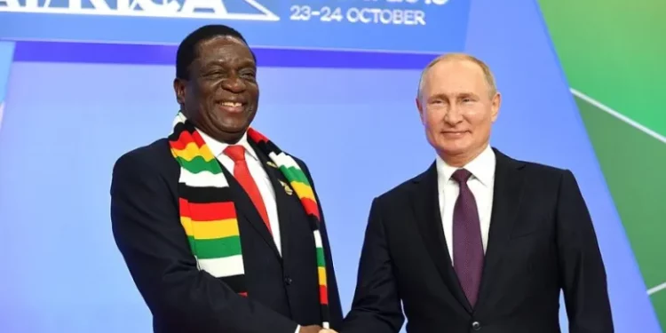 Putin gifts Zimbabwe’s president a helicopter