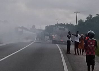 W/R: Fuel Tanker catches fire at Ayensukrom